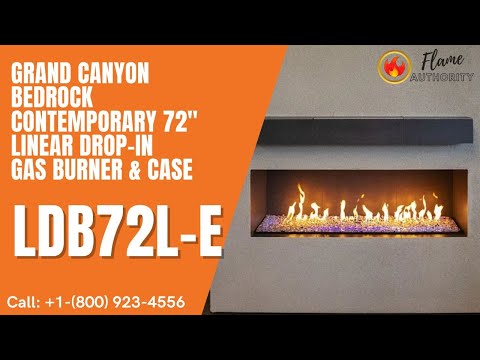 Grand Canyon Bedrock Contemporary 72" Linear Drop-In Gas Burner & Case LDB72L-E
