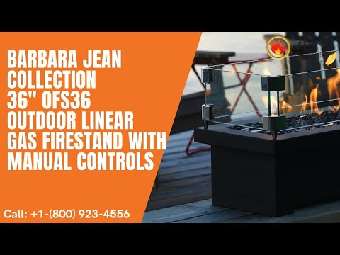 Barbara Jean Collection 36" OFS36 Outdoor Linear Gas Firestand with Manual Controls