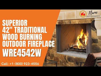 Superior 42" Traditional Wood Burning Outdoor Fireplace WRE4542W