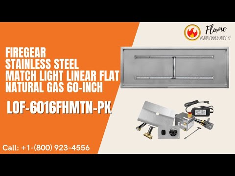 Firegear Stainless Steel Match Light Linear Flat Natural Gas 60-inch LOF-6016FHMTN-PK