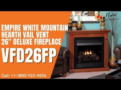 Empire White Mountain Hearth Vail Vent 26" Deluxe Fireplace VFD26FP