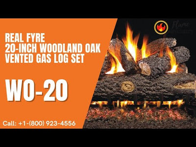Real Fyre 20-inch Woodland Oak Vented Gas Log Set - WO-20