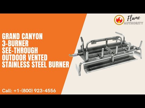 Grand Canyon 3-Burner 24-inch See-Through Outdoor Vented Stainless Steel Burner 3BRN-ST24-SS