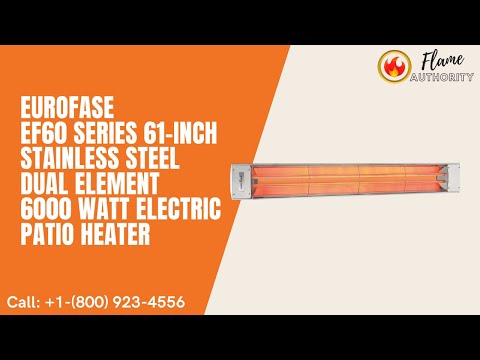 Eurofase EF60 Series 61-inch Stainless Steel Dual Element 6000 Watt Electric Patio Heater