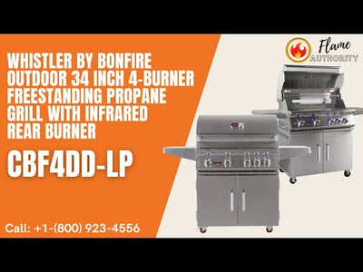 Whistler by Bonfire Outdoor 34 inch 4-Burner Freestanding Propane Grill with Infrared Rear Burner CBF4DD-LP