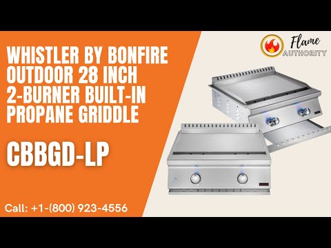 Whistler by Bonfire Outdoor 28 inch 2-Burner Built-In Propane Griddle CBBGD-LP