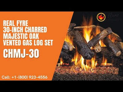 Real Fyre 30-inch Charred Majestic Oak Vented Gas Log Set - CHMJ-30