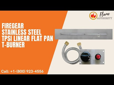 Firegear Stainless Steel TPSI Linear Flat Pan Natural Gas 72-inch T-Burner LOF-7208FTTPSI-N