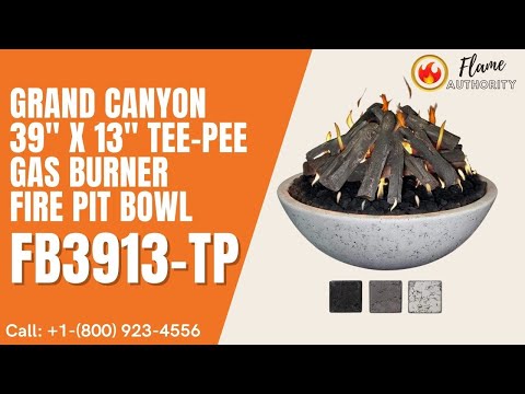 Grand Canyon 39" x 13" Tee-Pee Gas Burner Fire Pit Bowl FB3913-TP