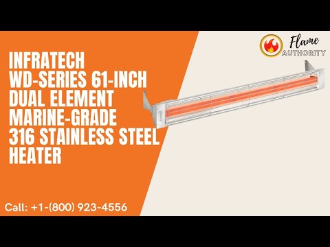 Infratech WD-Series 61-inch Dual Element Marine-Grade 316 Stainless Steel Heater
