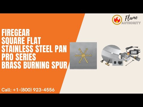 Firegear 25" Square Flat Pan Brass Burning Spur FPB-25FPSBR21AWS