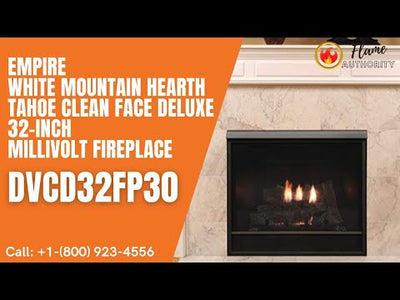 Empire White Mountain Hearth Tahoe Clean Face Deluxe 32-inch Millivolt Fireplace DVCD32FP30