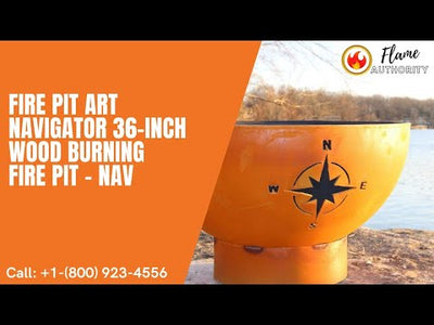 Fire Pit Art Navigator 36-inch Wood Burning Fire Pit - NAV