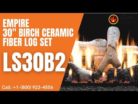 Empire 30" Birch Ceramic Fiber Log Set LS30B2