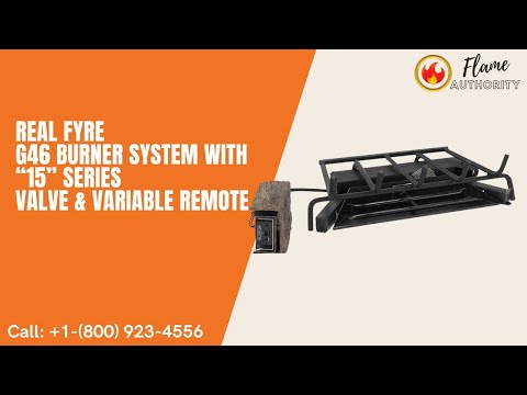 Real Fyre G46 18/20-inches Burner System with “15” Series Valve & Variable Remote G46-18/20-15