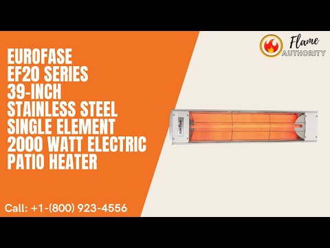 Eurofase EF20 Series 39-inch Stainless Steel Single Element 2000 Watt Electric Patio Heater