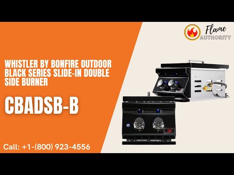 Whistler by Bonfire Outdoor Black Series Slide-In Double Side Burner CBADSB-B