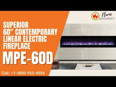 Superior 60" Contemporary Linear Electric Fireplace MPE-60D