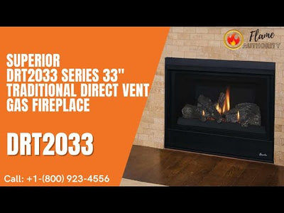 Superior DRT2033 Series 33" Traditional Direct Vent Gas Fireplace DRT2033