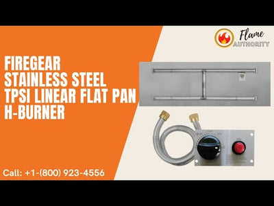 Firegear Stainless Steel TPSI Linear Flat Pan Natural Gas 36-inch H-Burner LOF-3614FHTPSI-N