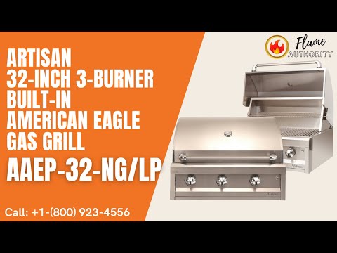 Artisan 32-Inch 3-Burner Built-In American Eagle Gas Grill AAEP-32-NG/LP