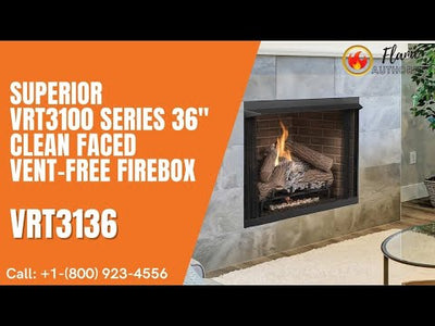 Superior VRT3100 Series 36" Clean Faced Vent-Free Firebox VRT3136