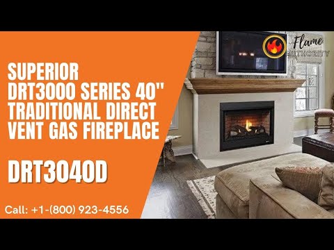 Superior DRT3000 Series 40" Traditional Direct Vent Gas Fireplace DRT3040D