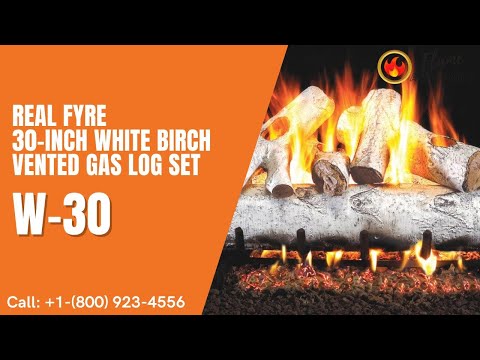 Real Fyre 30-inch White Birch Vented Gas Log Set - W-30