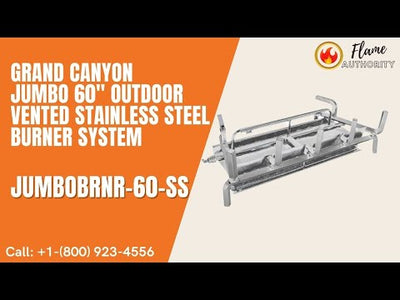 Grand Canyon Jumbo 60" Outdoor Vented Stainless Steel Burner System JUMBOBRNR-60-SS