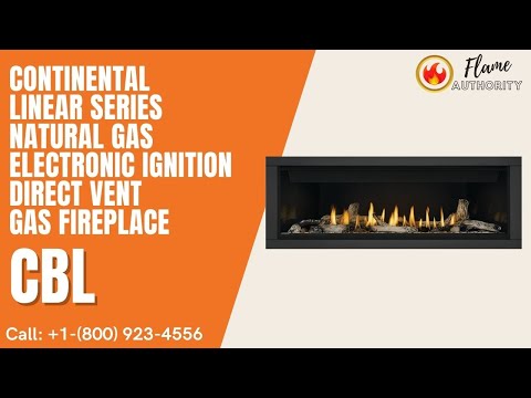 Continental Linear Series Natural Gas Electronic Ignition Direct Vent Gas Fireplace CBL