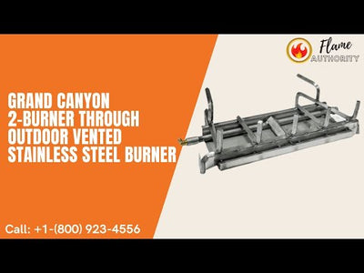 Grand Canyon 2-Burner 36-inch See-Through Outdoor Vented Stainless Steel Burner 2BRN-ST36-SS