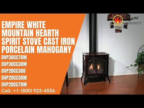 Empire White Mountain Hearth Spirit Stove Cast Iron Porcelain Mahogany Millivolt DVP30CC30M