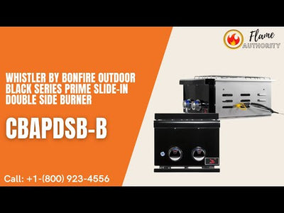 Whistler by Bonfire Outdoor Black Series Prime Slide-In Double Side Burner CBAPDSB-B