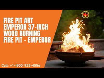 Fire Pit Art Emperor 37-inch Wood Burning Fire Pit - Emperor
