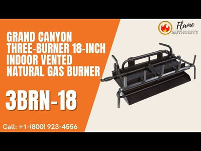 Grand Canyon Three-Burner 18-inch Indoor Vented Natural Gas Burner 3BRN-18