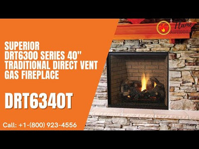 Superior DRT6300 Series 40" Traditional Direct Vent Gas Fireplace DRT6340T