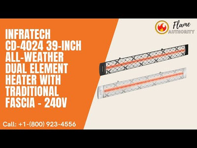 Infratech CD-4024 39-inch All-Weather Dual Element Heater with Traditional Fascia - 240V