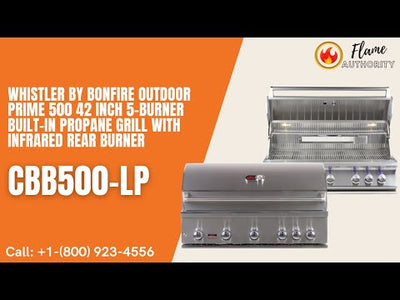 Whistler by Bonfire Outdoor Prime 500 42 inch 5-Burner Built-In Propane Grill with Infrared Rear Burner CBB500-LP
