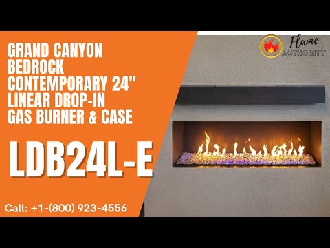 Grand Canyon Bedrock Contemporary 24" Linear Drop-In Gas Burner & Case LDB24L-E