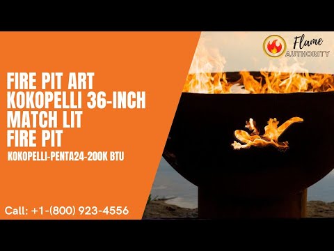 Fire Pit Art Kokopelli 36-inch Match Lit Fire Pit - Kokopelli-PENTA24-200K BTU
