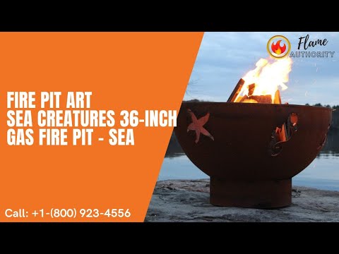 Fire Pit Art Sea Creatures 36-inch Gas Fire Pit - SEA