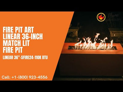 Fire Pit Art Linear 36-inch Match Lit Fire Pit - Linear 36"-SFIRE24-110K BTU