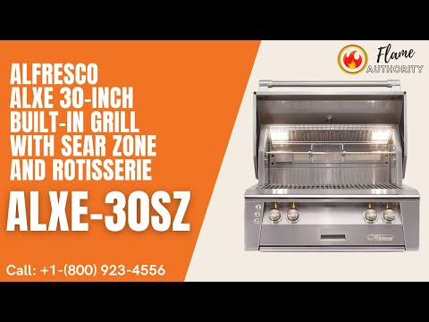 Alfresco ALXE 30-Inch Built-In Grill With Sear Zone And Rotisserie