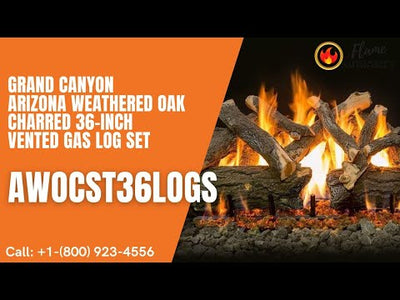 Grand Canyon Arizona Weathered Oak Charred 36-inch Vented Gas Log Set AWOCST36LOGS