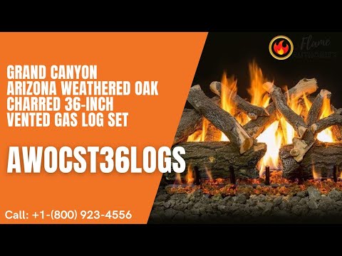 Grand Canyon Arizona Weathered Oak Charred 36-inch Vented Gas Log Set AWOCST36LOGS