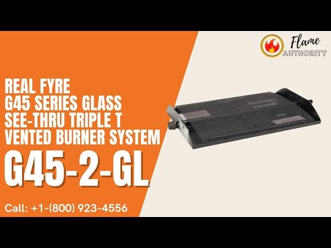 Real Fyre G45 Series 16/19-inches Glass See-Thru Triple T Vented Burner System G45-2-GL-16/19