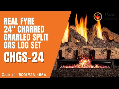 Real Fyre 24" Charred Gnarled Split Gas Log Set CHGS-24