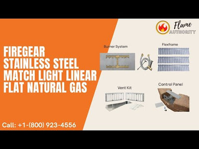 Firegear Stainless Steel Match Light Linear Flat Natural Gas 60-inch LOF-6010PS506MTN-PK
