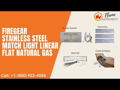 Firegear Stainless Steel Match Light Linear Flat Natural Gas 60-inch LOF-6010PS506MTN-PK