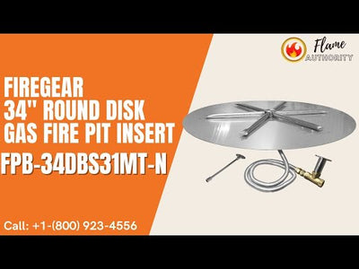 Firegear 34" Round Disk Gas Fire Pit Insert FPB-34DBS31MT-N